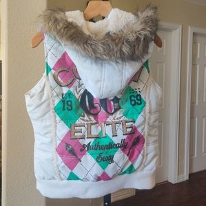 Coogi Puffer Hooded Vest Jacket
